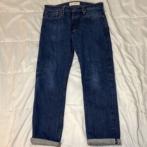 Gap 1969 Men’s Kaihara Japanese Selvedge Redline Slim Straight Denim Jeans 31x30